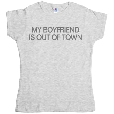 My Boyfriend Is Out Of Town Womens Fitted T-Shirt As Worn By Drew Barrymore 8Ball